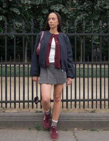 Jupe short pliss&eacute;e &agrave; carreaux