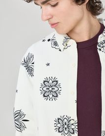 Chemise en velours imprimée