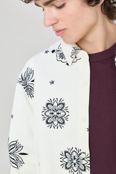 Chemise en velours imprimée