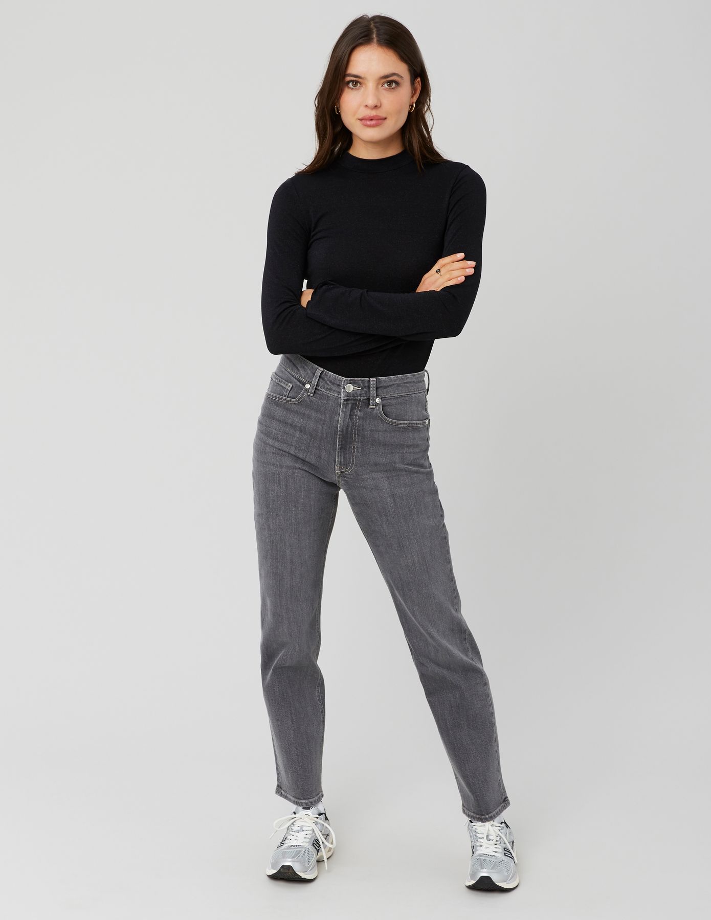 T-shirt col montant pailleté