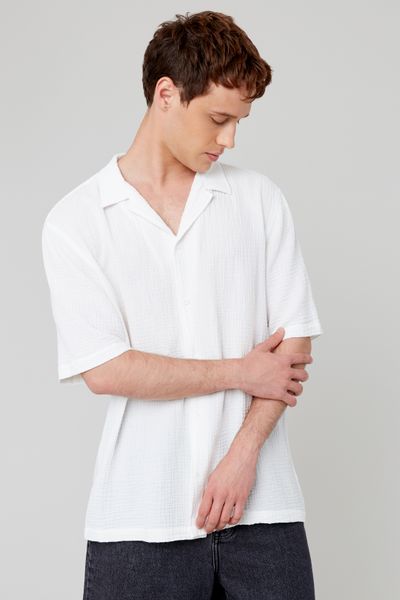 Chemise manches courtes gaze de coton