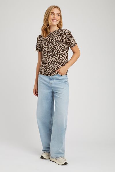 T-shirt imprim&eacute; l&eacute;opard