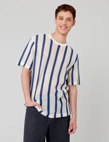 T-shirt tricot à rayures