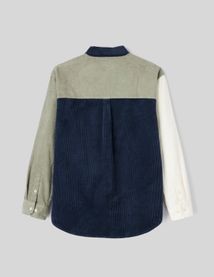 Surchemise en velours  colorblock