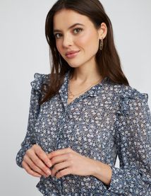 Chemise en voile imprimée