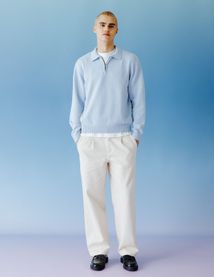 Pantalon droit &agrave; pinces