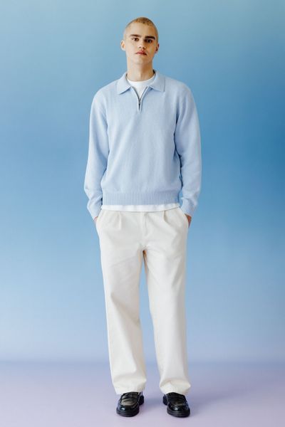 Pantalon droit &agrave; pinces