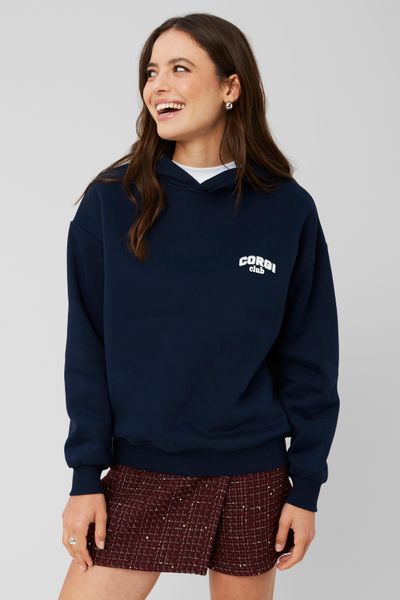 Sweat col capuche imprimé devant/dos