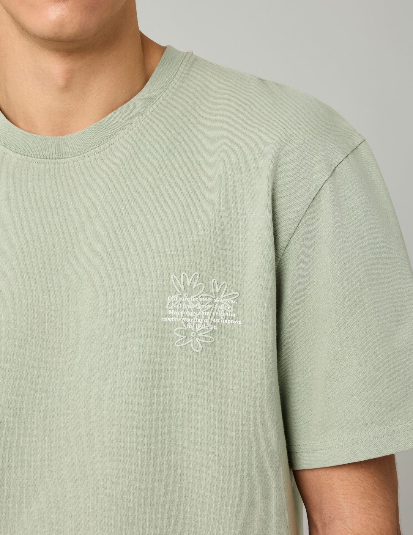 T-shirt garment dye imprimé