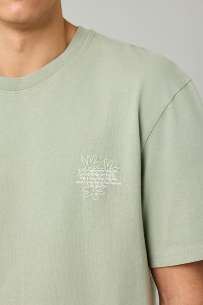 T-shirt garment dye imprimé