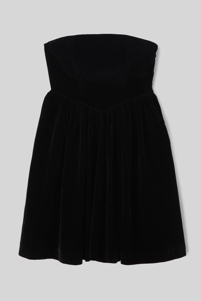 Robe bustier en velours