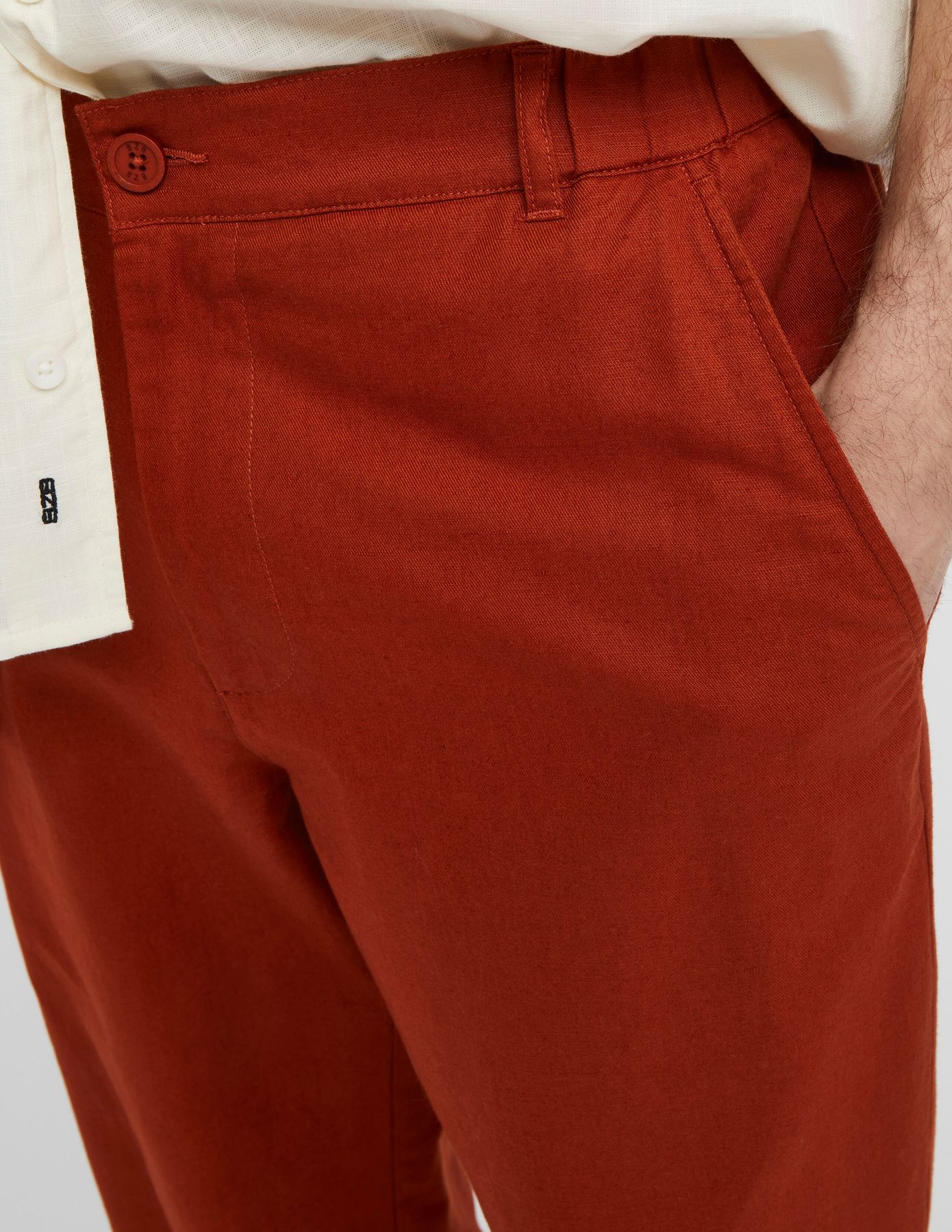 Pantalon de ville coton lin