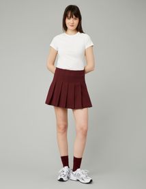 Jupe courte plissée en polyester recyclé