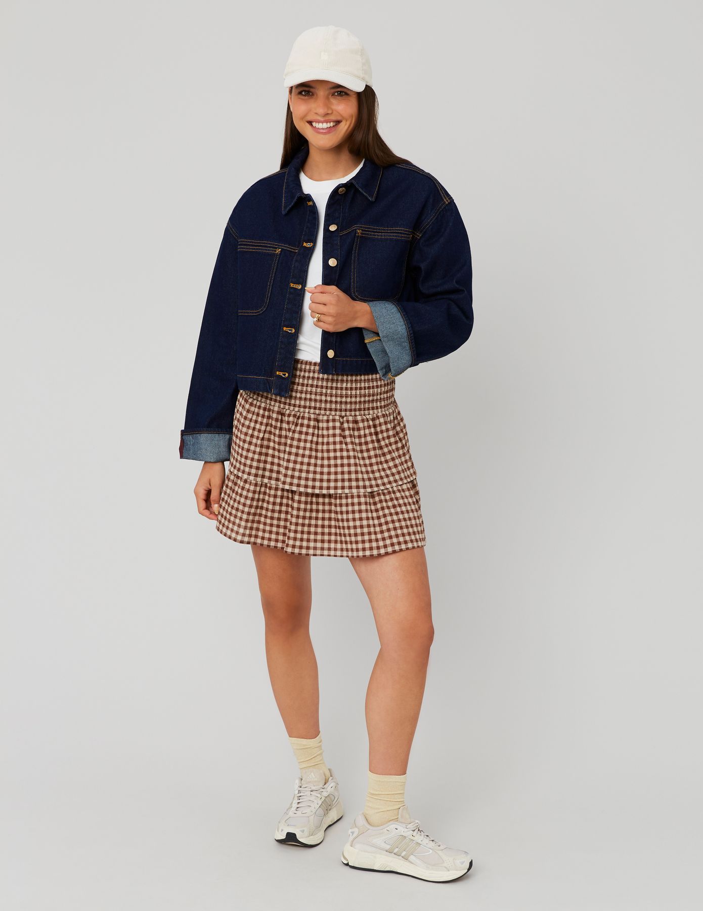 Jupe smocks vichy