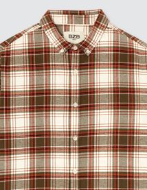 Chemise droite à carreaux