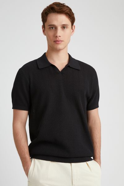 Polo maille ajourée