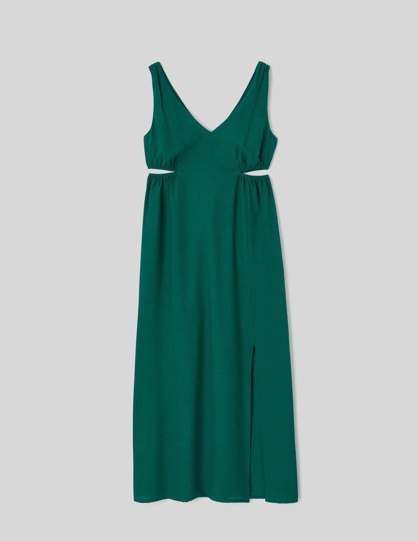 Robe longue col V