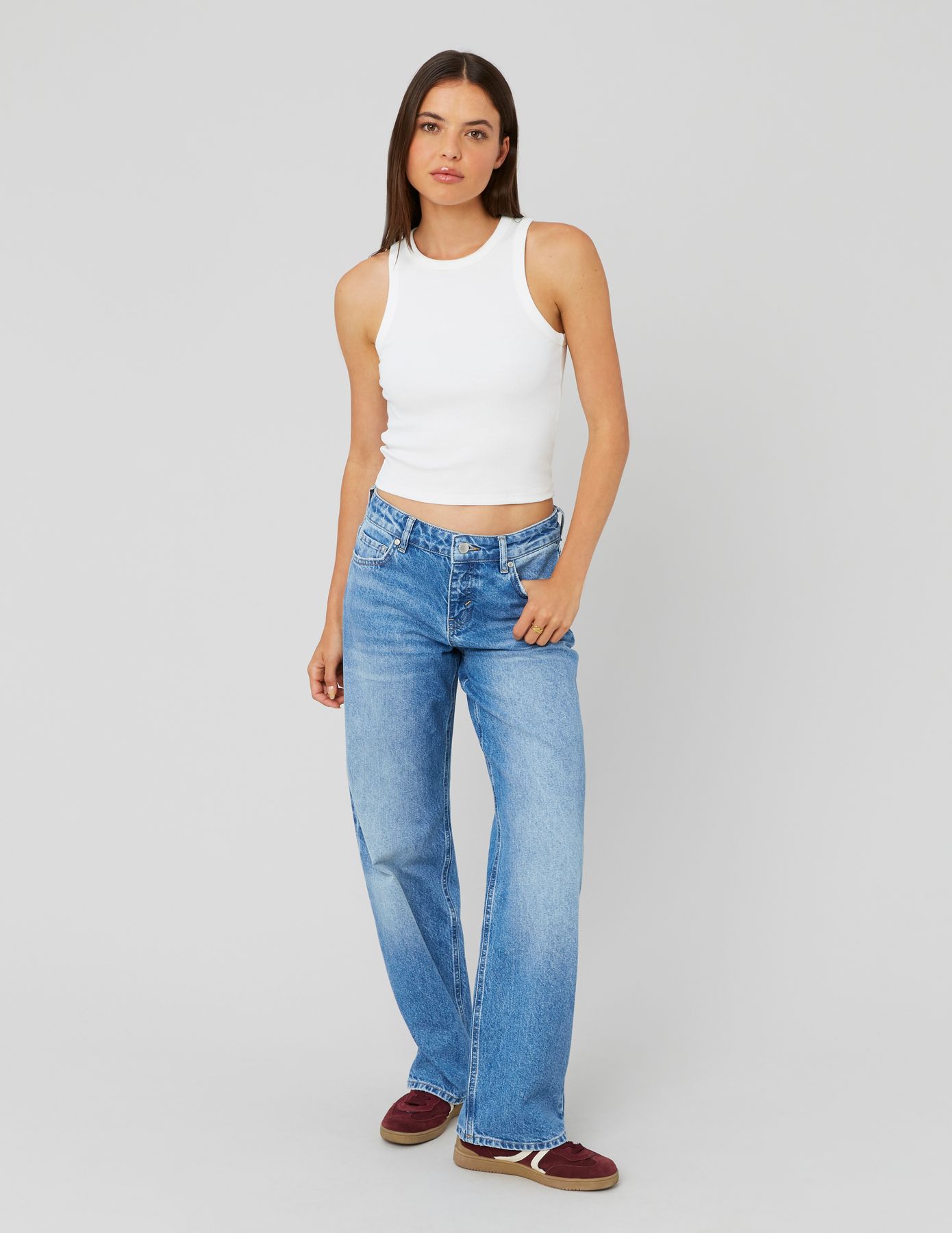 Jean straight taille basse