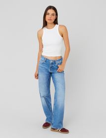Jean straight taille basse