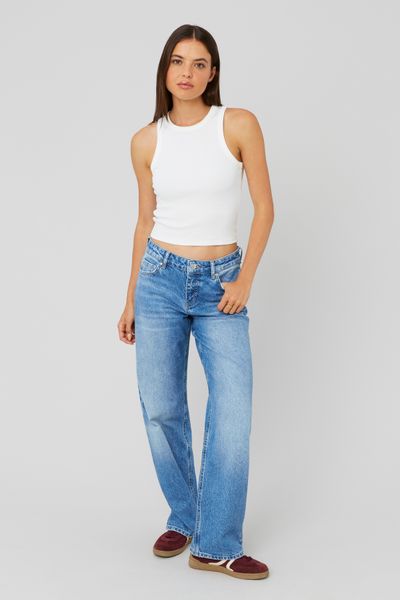 Jean straight taille basse
