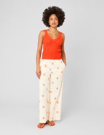 Pantalon brod&eacute;