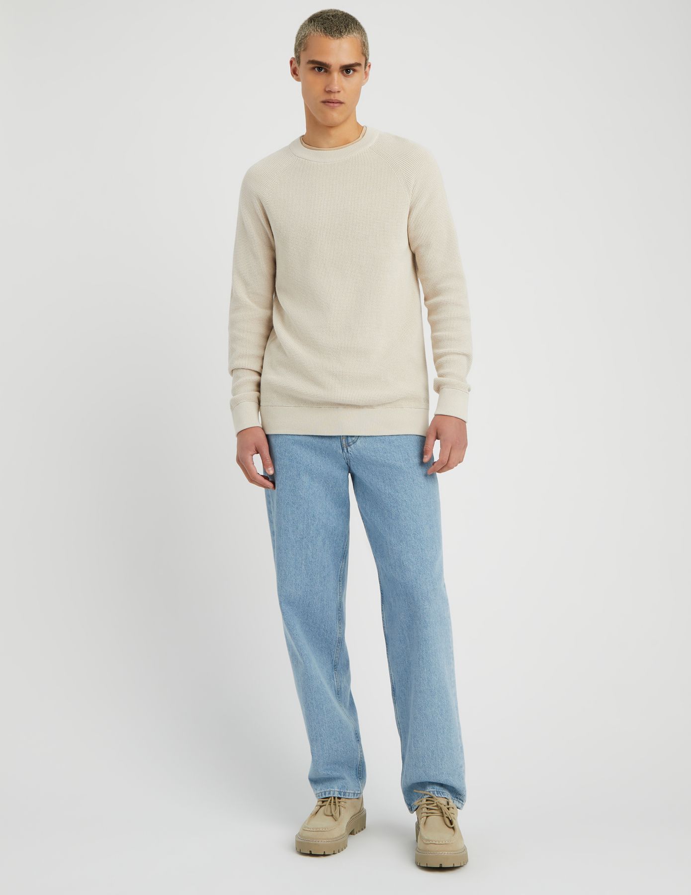 Pull col rond en maille