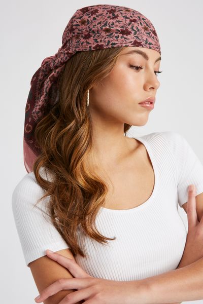 Foulard coton imprim&eacute;