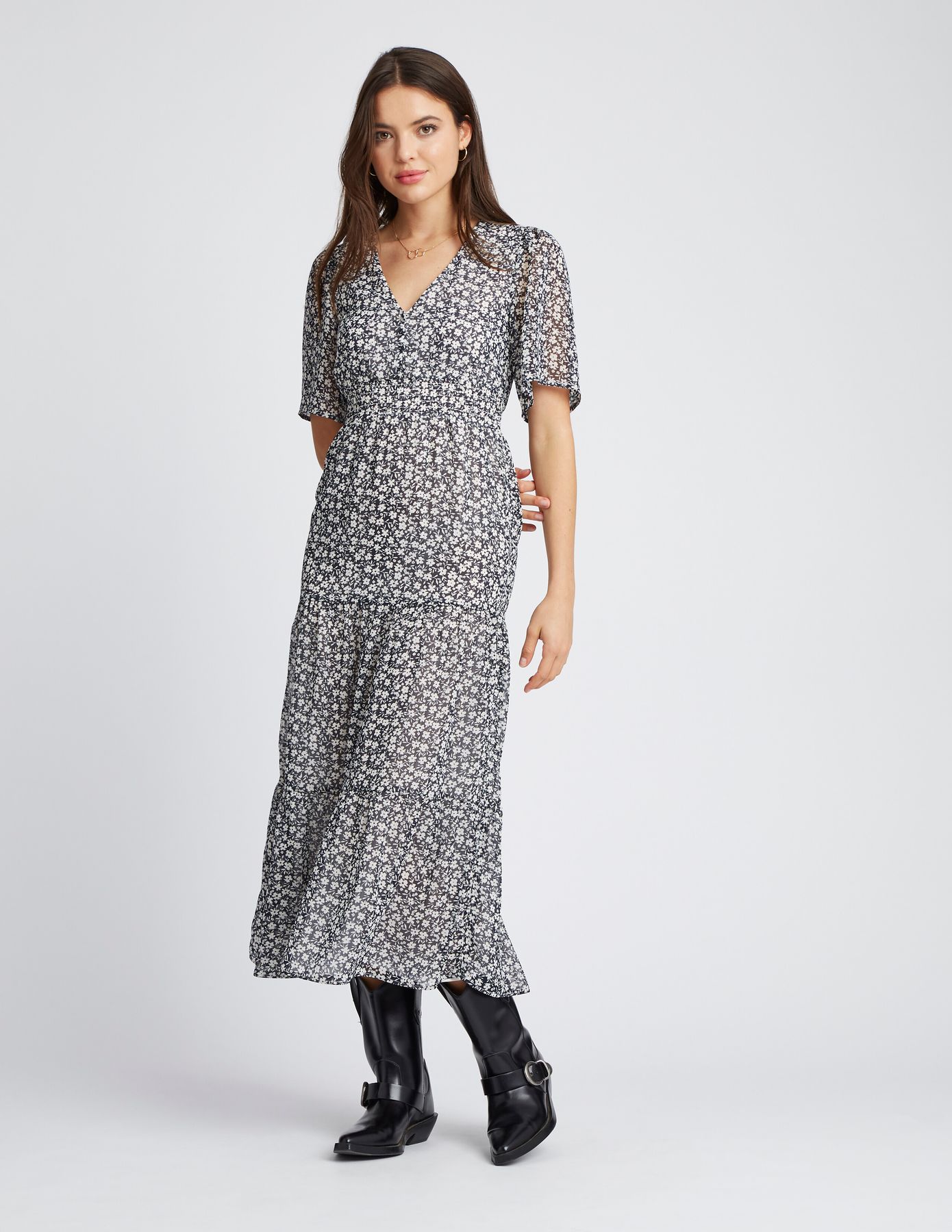 Robe longue imprimée