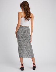 Jupe longue imprim&eacute;e &agrave; fronces