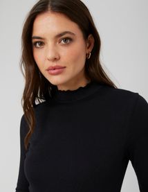 T-shirt col montant uni