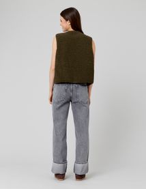 Gilet sans manches en sherpa