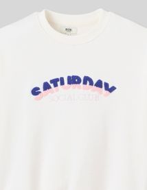 Sweat broderie bouclette