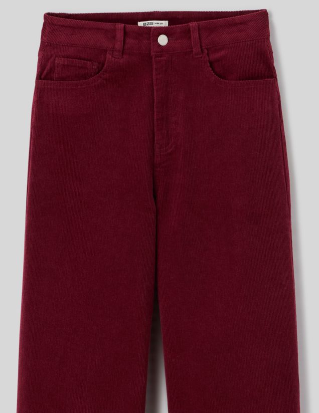 Pantalon wide leg en velours
