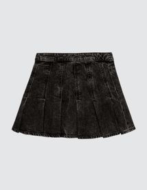 Jupe plissée en jean