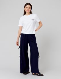 Pantalon fluide avec noeuds