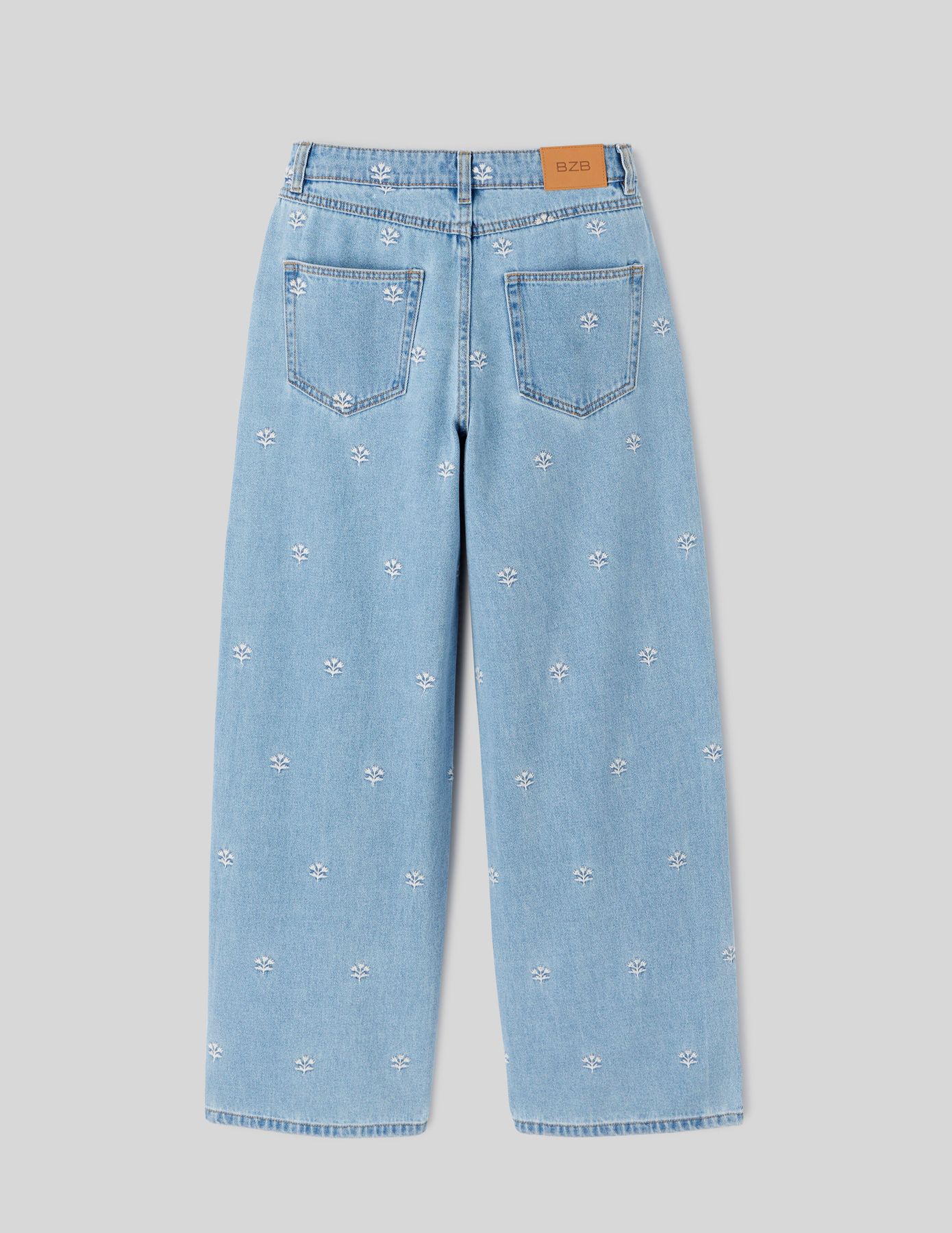 Jean wide leg brodé
