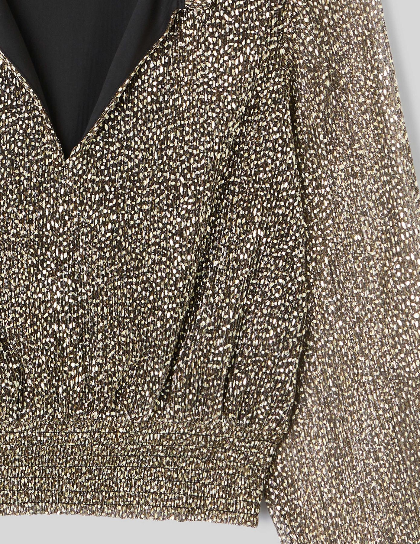 Blouse plissée pailletée