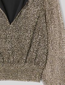 Blouse plissée pailletée