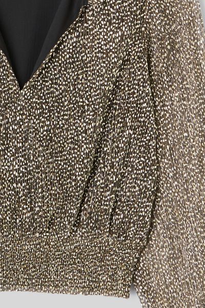 Blouse plissée pailletée