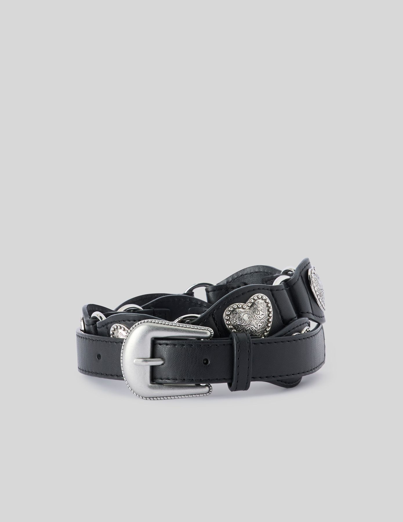 Ceinture western avec cœur en métal