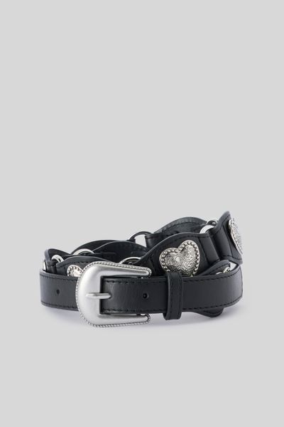 Ceinture western avec cœur en métal