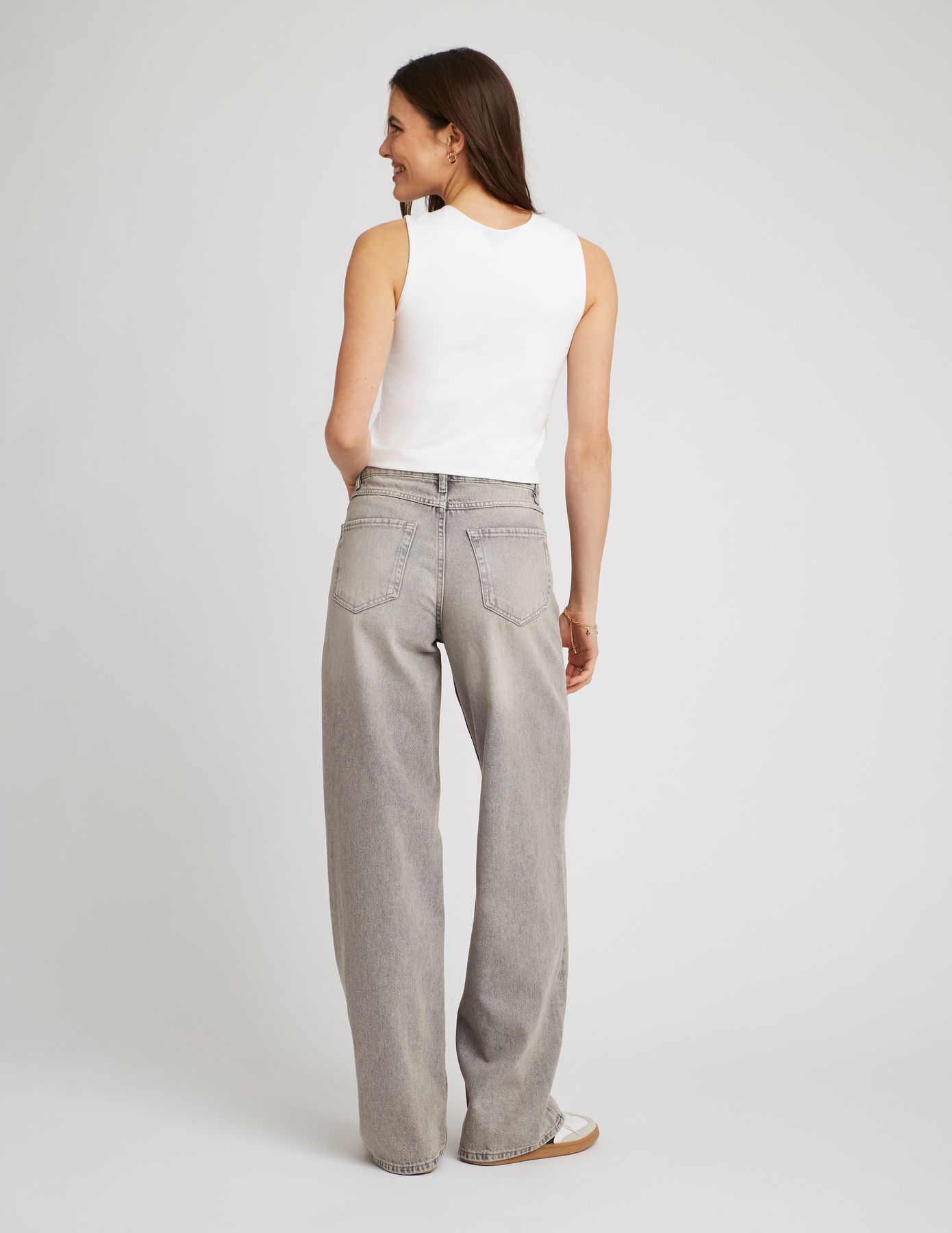 Jean wide leg taille standard