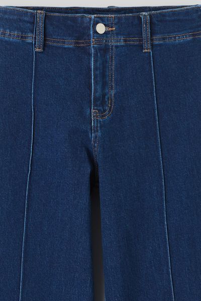 Jean wide leg pli permanent