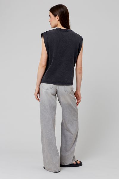 T-shirt sans manches à strass