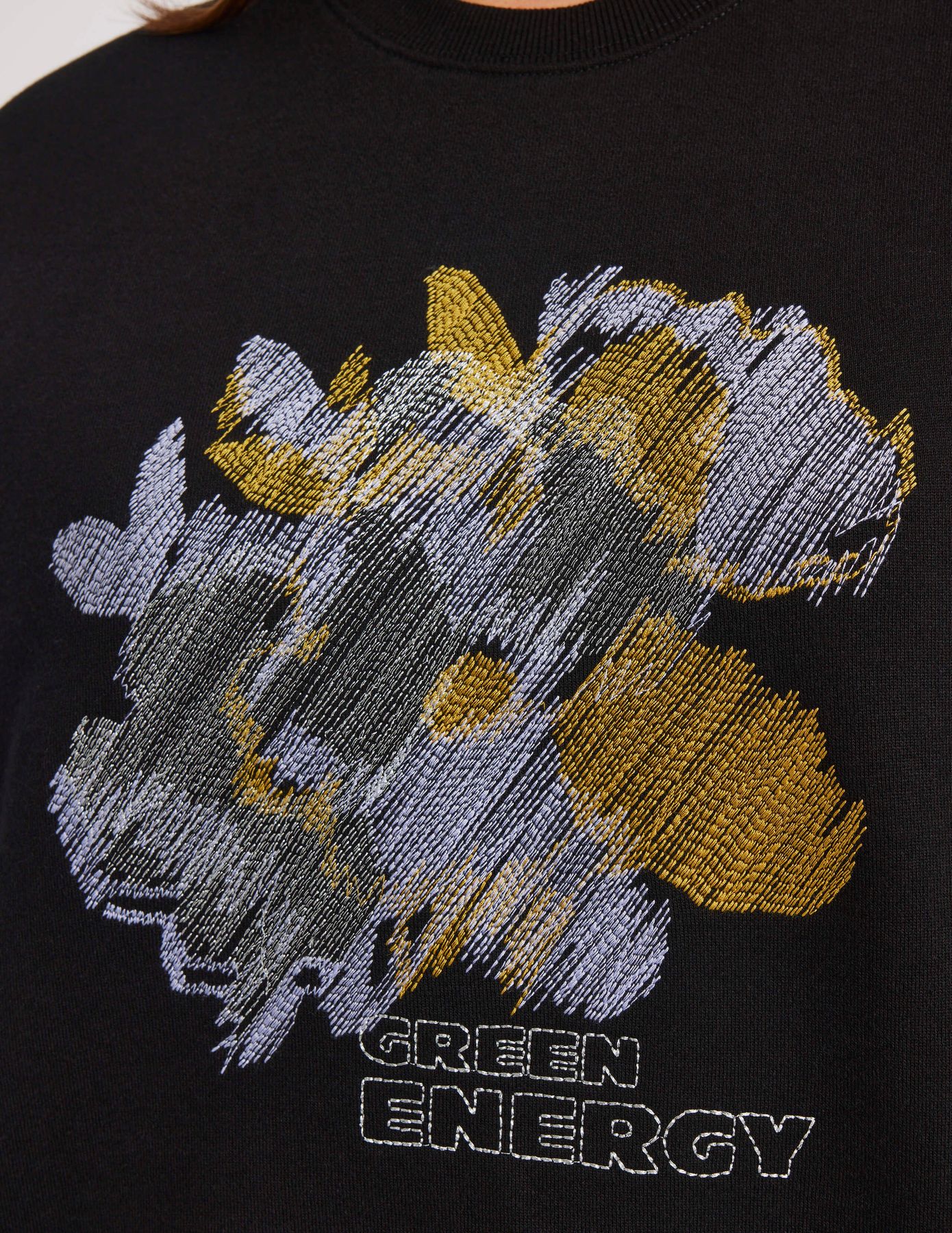 Sweat col rond brodé