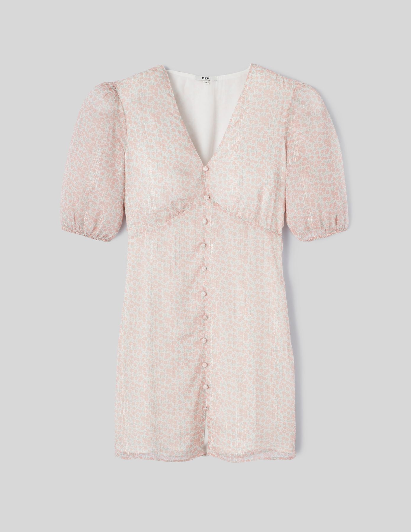 Robe courte imprimée en polyester recyclé