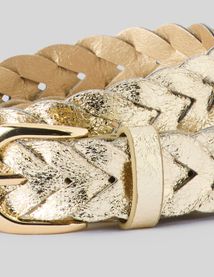 Ceinture tressée dorée