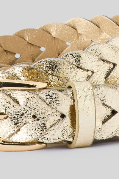 Ceinture tressée dorée