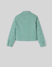 Veste en jean ray&eacute;e