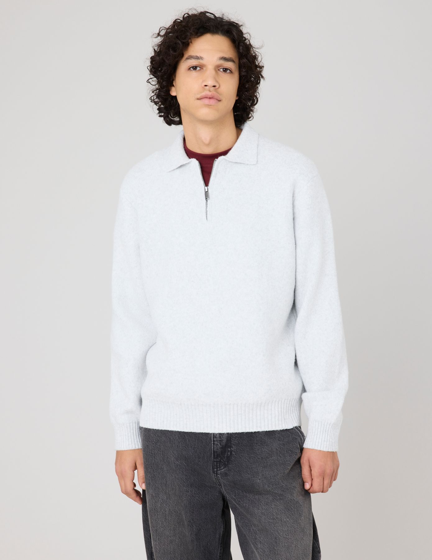Pull col polo zippé
